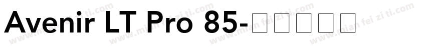 Avenir LT Pro 85字体转换